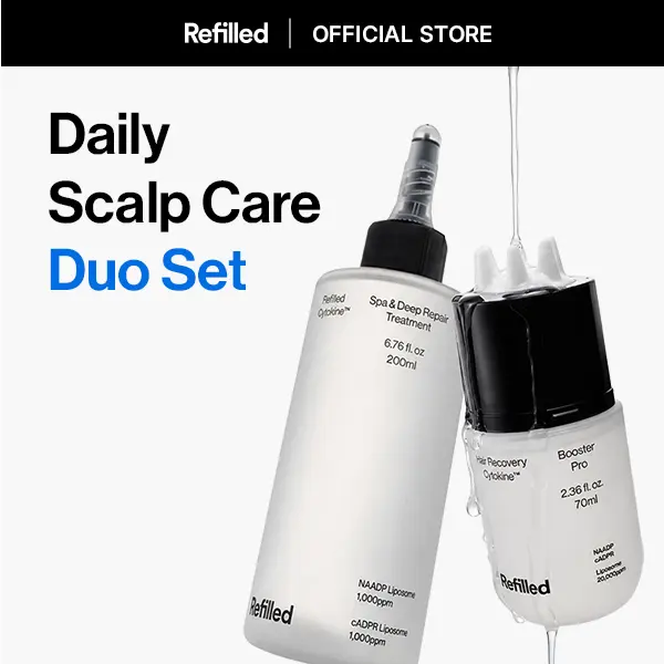 Refilled cADPR Daily Recovery Set | Booster Pro Hair Growth Serum + Hair Growth Treatment