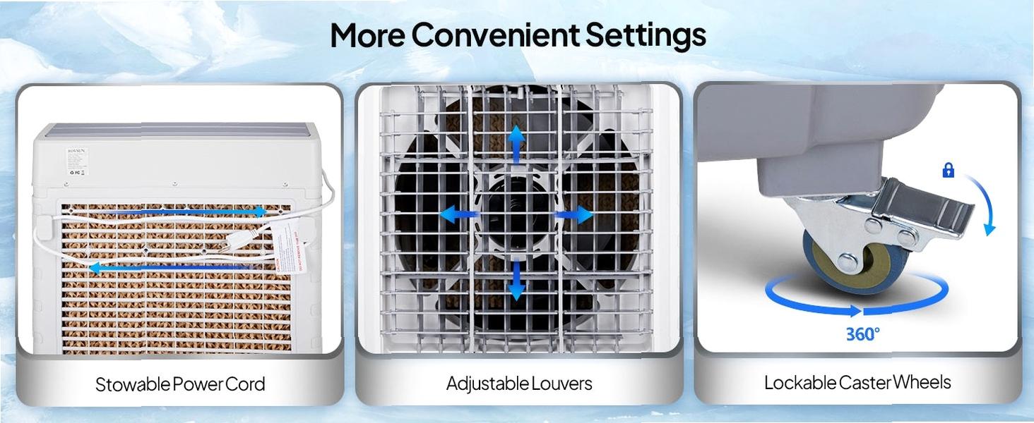 [FLASH SALE | ROVSUN ] 10.5 Gal Portable Evaporative Air Cooler with Remote Control