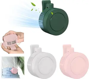 Portable Silent Mini Bladeless Electric Fan with Rotating Body and Three-speed Adjustable Silent Cooling, Clip-on Fan, Waist-mounted Fan, Suitable for Outdoor Travel and Office Use, Summer Gift
