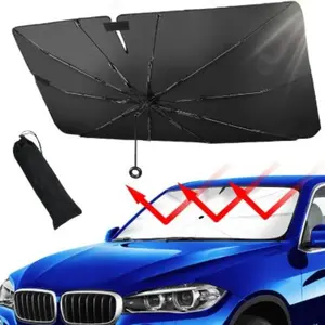 Car Windshield Sunshade Foldable Sun Visor Front Window UV Protection Portable Umbrella Car Sunscreen Accessory