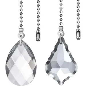 2PCS Premium Ceiling Fan Pull Chains with 20-inches Extension Chains