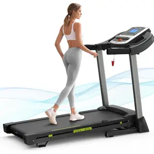 Folding Treadmills for Home/Office-3.5 HP 330lbs Weight Capacity Portable Electric Foldable Treadmill Walking Pad-Running Exercise Walk Machine Heavy Duty Treadmill Fitness Workout Jogging Green