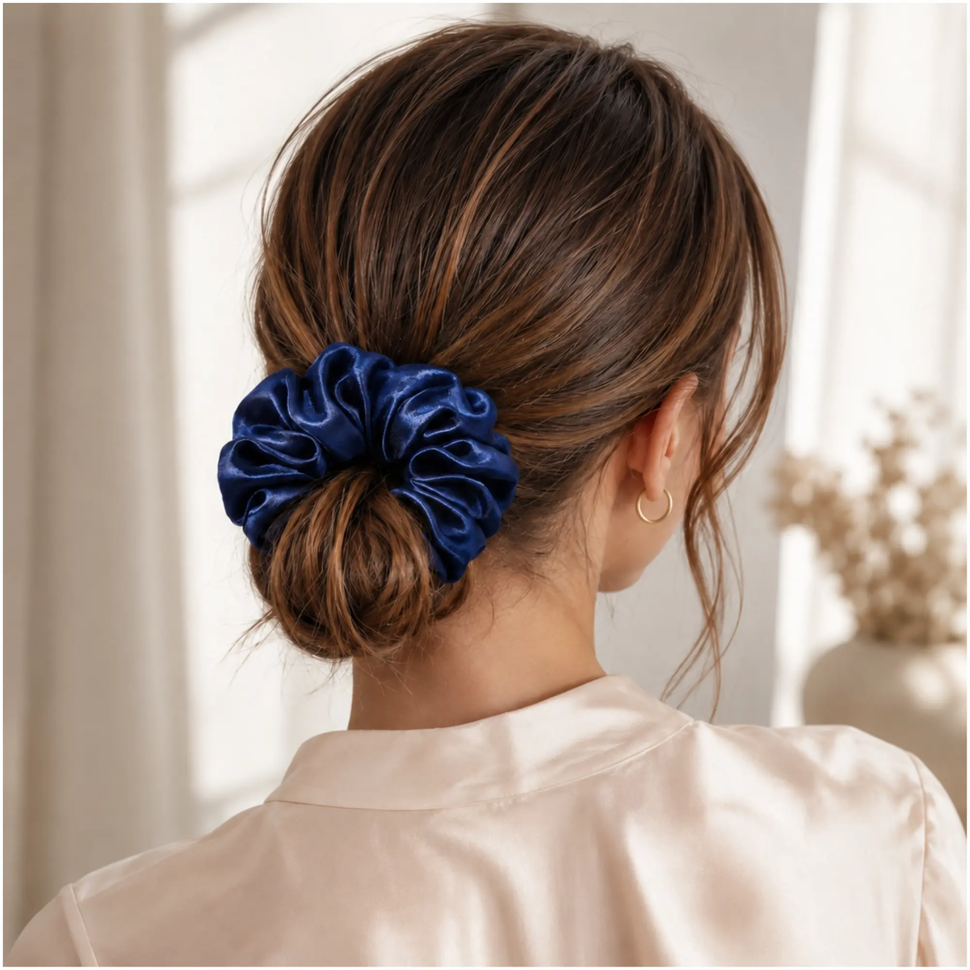 Oversized Satin Scrunchie, 4.7 Inch Jumbo Hair Scrunchie