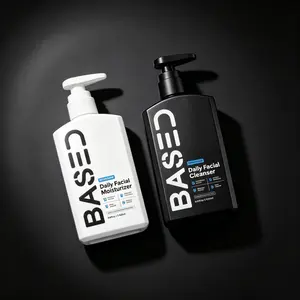 BASED Daily Skincare Duo, Purifying Face Wash and Restoring Moisturizer Kit, Hormone Safe Non-Toxic Formula for All Skin Types