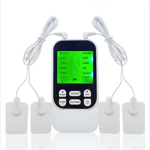 Dual Channel TENS Muscle Massager Rechargeable Body Massage Device with 10 Modes 30 Intensity Levels and Electrode Pads