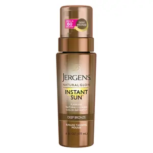 Jergens Natural Glow Instant Sun Moisturizing Mousse, Deep Bronze