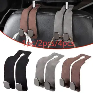 2 in 1 car seat double hook, multi-functional car rear mobile phone holder split storage hook car flip fur car suspension, Car Storage Organizer