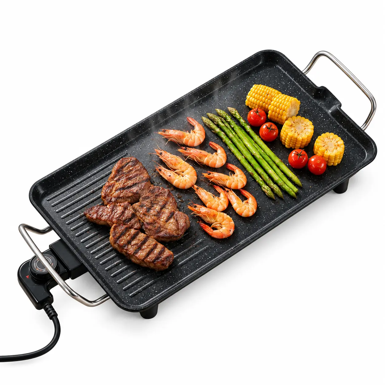 31.5" Extra Large Electric Griddle, 1500W Nonstick Tabletop Grill, Adjustable Temperature Control, Indoor Flat Top Grill for Family Meals