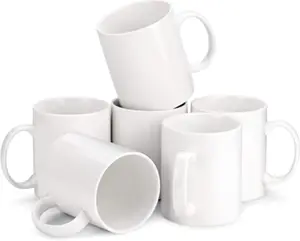 10-Pack 11oz Ceramic Sublimation Mugs for Print-on-Demand & Personalized Gifts - Drinkware,Tumbler, Cup, Coffee, Reusable