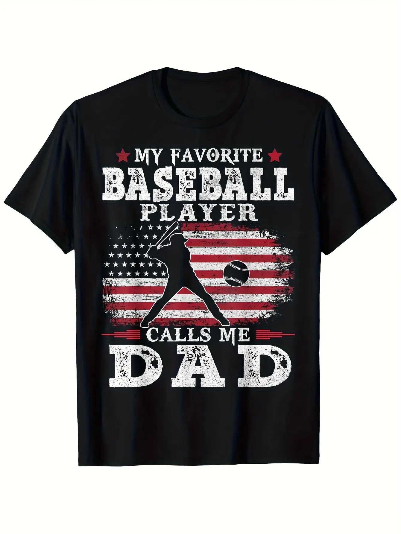 Men'S Funny _My Favorite Baseball Player Calls Me unisex soft cotton short sleeve t shirt, vintage graphic casual tee for men women teens, perfect birthday holiday gift for camping travel gym daily street casual wear