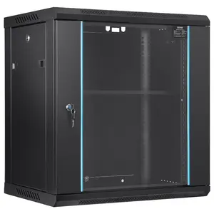 VEVOR 22U Network Cabinet Wall Mount, 23.6 in Depth, 300 lbs Max Load Capacity Server Cabinet Rack Enclosure with Locking Tempered Glass Door, Side Panels, Server Rack for IT Equipment, A/V DevicesVEVOR Super Brand Day
