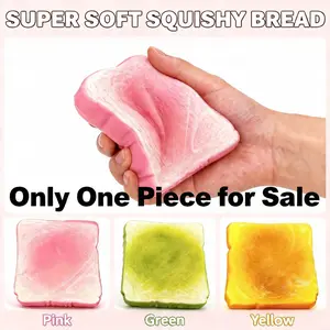 Soft Toast Bread Toy, Squeeze Stress Relief Toy, Finger Tip Toy, Birthday Gift, Children Exchange Gift, Fun and Relaxing Plaything