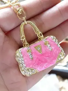 Creative Handbag Design Keychain, Trendy Cute Keychain, Rhinestone Decorated Keychain for Women & Girls, Fashion Accessories for Bag Decoration, Keychain For Bags
