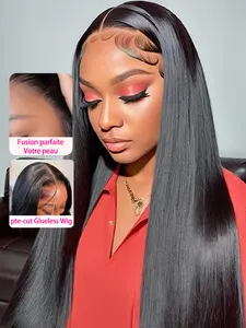 28 30 Inch Glueless Wig Straight Brazilian Human Hair 4x6 6x4 Transparent Lace Closure Wigs for Women Ready to Wear Pre Cut On Sale 180% Density Bling Hair