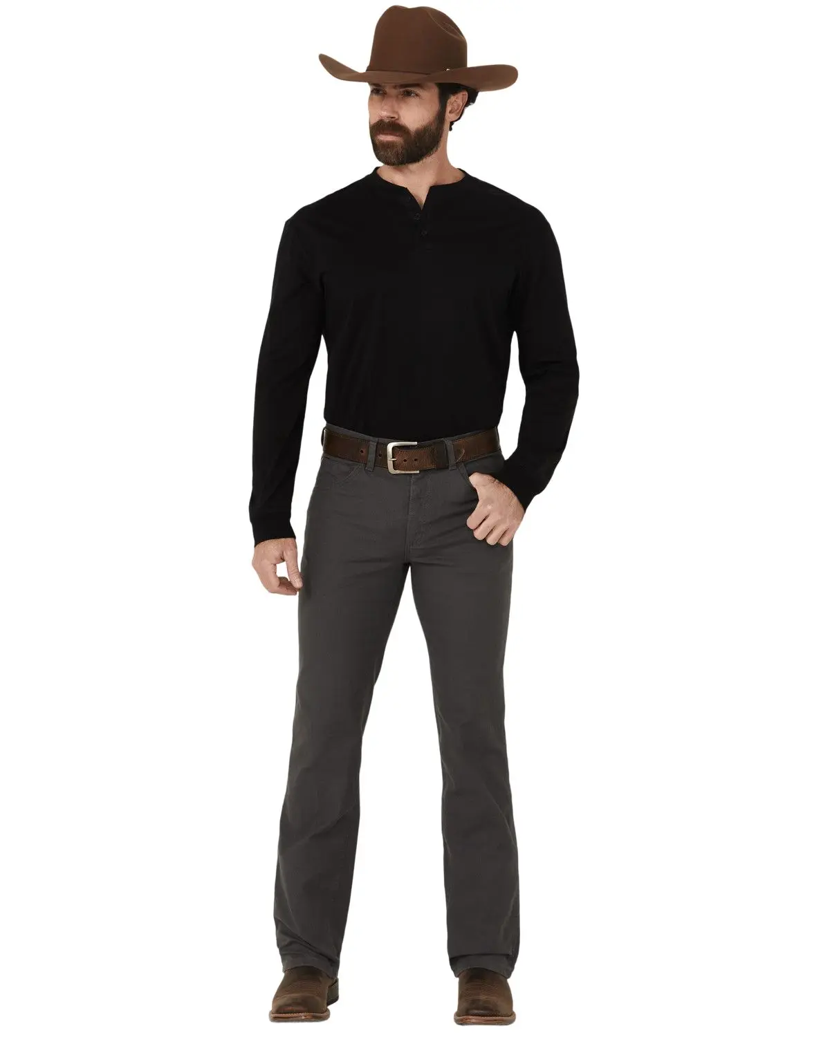 Wrangler Men's Men'S Tough Comfort Slim Straight Cowboy Cut Stretch Denim - 112361474