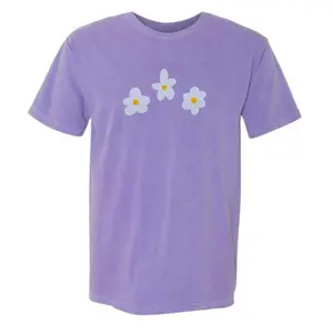 Daisies embroidered comfort colors T-shirt