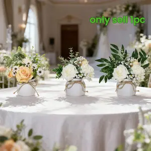 3 Styles Artificial Flower Potted Plants: Adorable Mini Artificial Rose Arrangements, Artificial Daisy Flower, with Green Foliage and Pots. Ideal for Valentine’s Day, Weddings, Christmas Decorations. Elegant Home Decor and Floral Accents