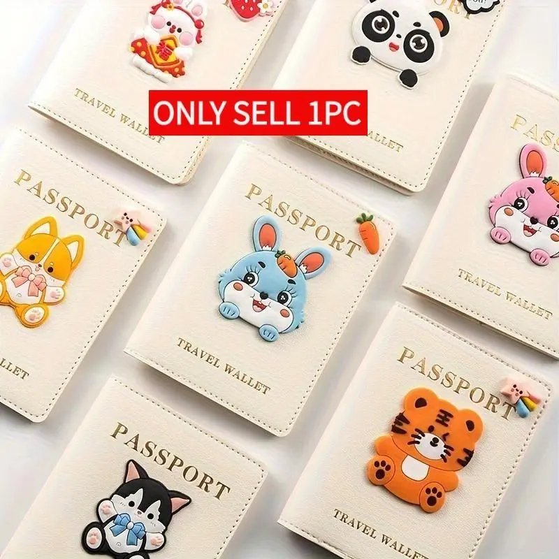 Cute Cartoon Tiger Passport Holder for Travel,Passport Holder for Travel Essentials,Durable Passport Protection Case, Fun and Adorable Design for Travelers, Passport Wallet, Passport Sleeve