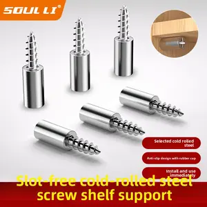 Integrated Self-Drilling Screw Shelf Bracket Cross Partition Pins for Furniture Fixing Stainless