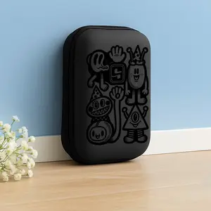 Party Graffiti Figure Pattern Storage Box, Essential Office & Travel Organizer, Durable Eva Hard Shell, Mesh Pocket Design