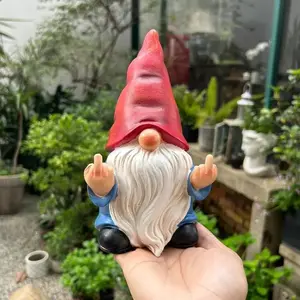 Funny Garden Gnome Statue, Playful Garden Gnome Decor, Outdoor or Indoor Decoration, Unique Lawn Ornament, Fun Courtyard Art, Garden Accessories