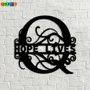 1pc Hope Waves Metal Wall Art, Hope Waves Statue Mural, Ideal Gift for New Year, Easter, Ocean Decor Enthusiasts, Rust-Resistant Metal Wall Decor Wall Sculptures, Perfect for Living Room Wall & Garden Fence, Beach Theme Enthusiasts