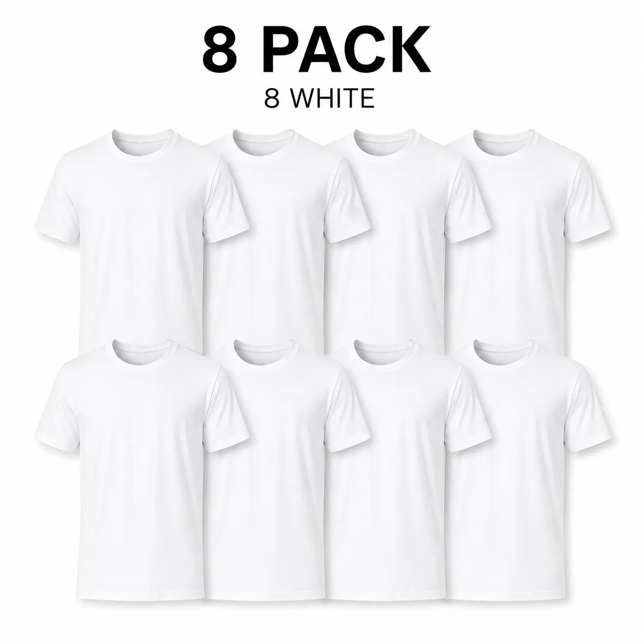 8 Pack - 8 White