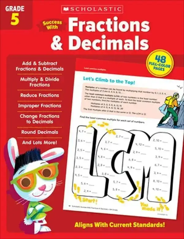 Scholastic Success with Fractions & Decimals Grade 5 Workbook -- Scholastic Teaching Resources - Paperback