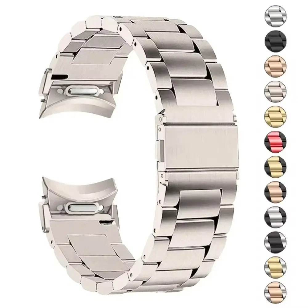 No Gaps Quick Fit Stainless Steel Durable Strap For Samsung Galaxy Watch 6 Classic 43 47mm ForGalaxy7 6 54 4440mm 5 Pro 45mm Bracelet Smartwatch Replacement Straps Metal Watch Strap Smartwatch Accessories