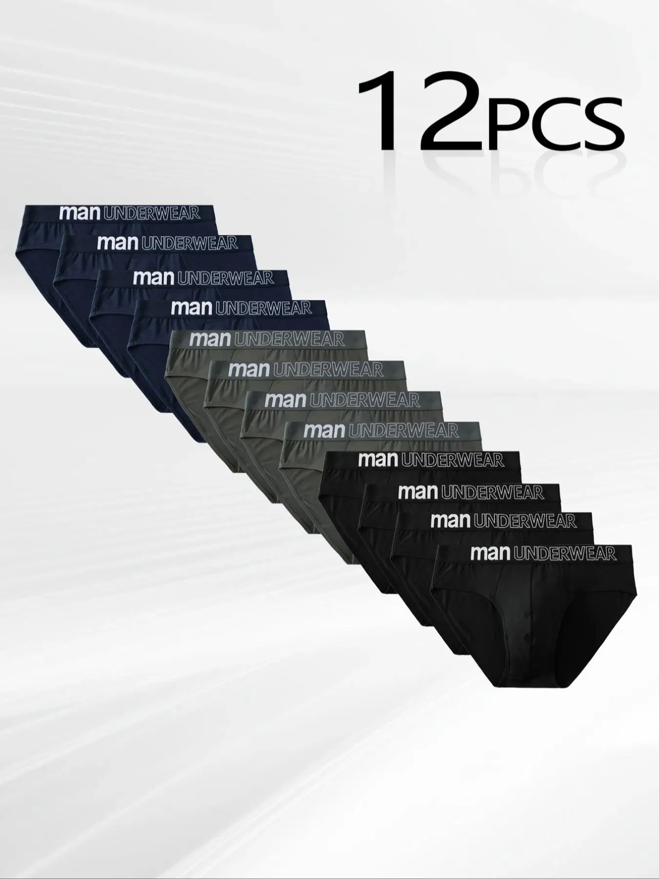 Men's Letter Tape Solid Colored Triangular Underpants for Daily Wear, Casual Men's Underwear for All Seasons, Undergarments