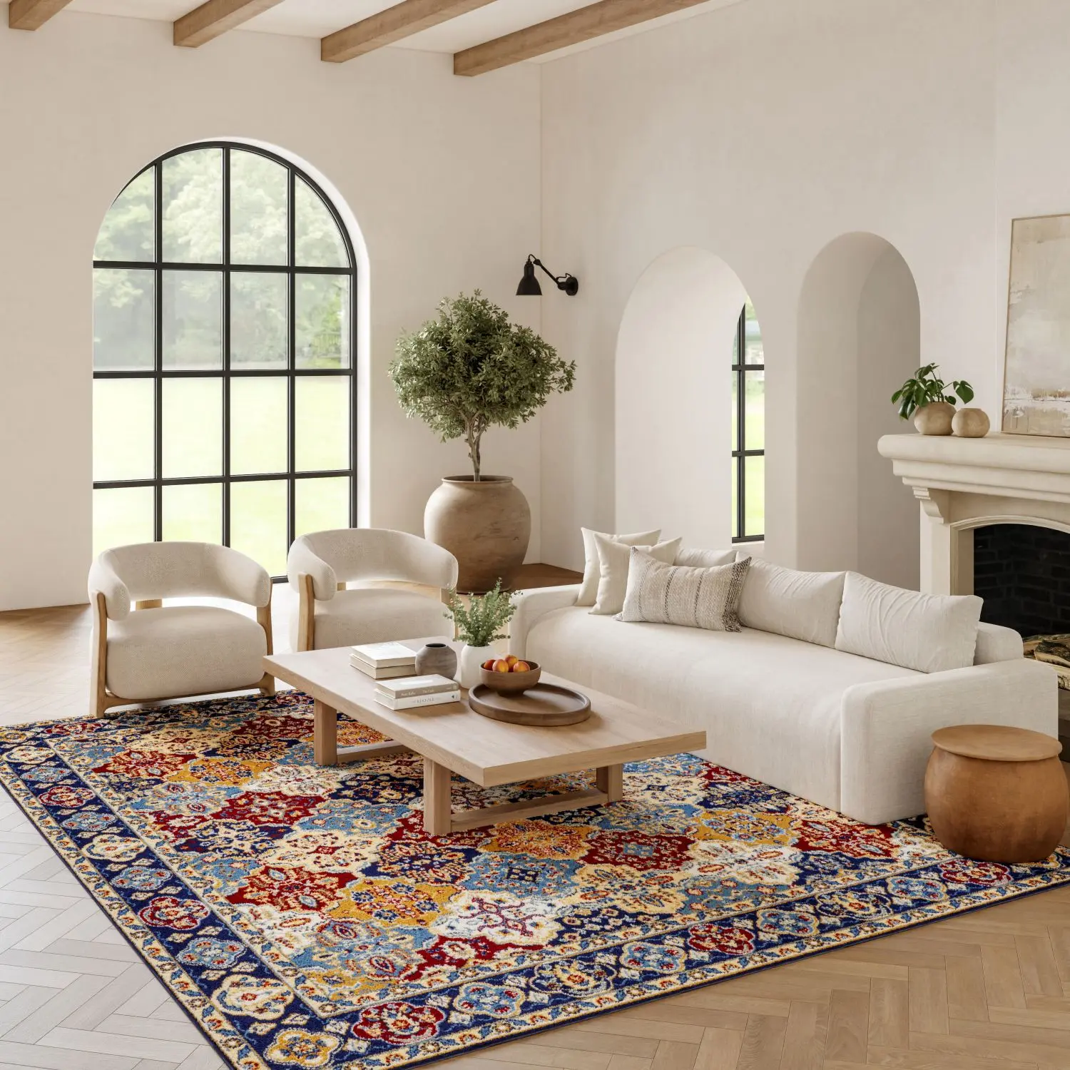 Nourison Grafix Traditional Multicolor Bohemian Soft Decorative Area Rug, Stylish Indoor Household Textile Room Accent Piece