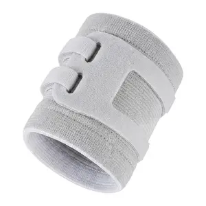 Ultra-Thin Compression  Wrist Guards for for -Day Wear &  | Support for Basketball, Gym, Badminton, Work & Typing (GREY, M)