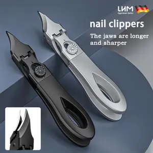 Heavy-Duty Stainless Steel Nail Clippers with Ergonomic Handle - Ultra-Long Eagle Beak Design, Bevel Edge & 25° Angle for Thick Toenails, Professional & Home Use, Ideal for Seniors, Men, Women, Large Size