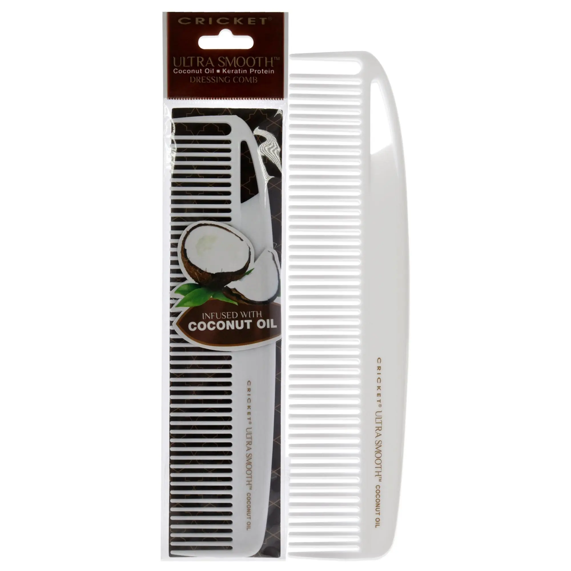 Cricket Ultra Smooth Coconut Dressing Comb, Unisex 1-Piece Hair Comb, One-Piece