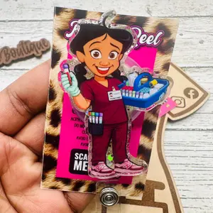 Professional Phlebotomy Badge Reel - Funny Phlebotomist ID Card Holder For Medical Laboratory Professionals - Retractable Name Tag Accessory For Nurses And Phlebotomists
