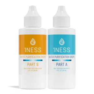 Chlorine Dioxide 2oz Water Purification Kit (Plastic Bottles W/ 50% Citric Acid Activator)