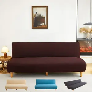 Convertible 3/4-Seater Sofa Bed Cover, Sofa Slipcover, Small Check Pattern with Adjustable Backrest, Solid & Multiple Colors Available, Casual Style, Dog/Cat & Kid-Friendly, Waterproof & Dustproof, for Living Rooms, Bedrooms, Offices & Guest Rooms