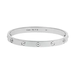 Pre-owned Cartier Love Bangle Bracelet Size 17