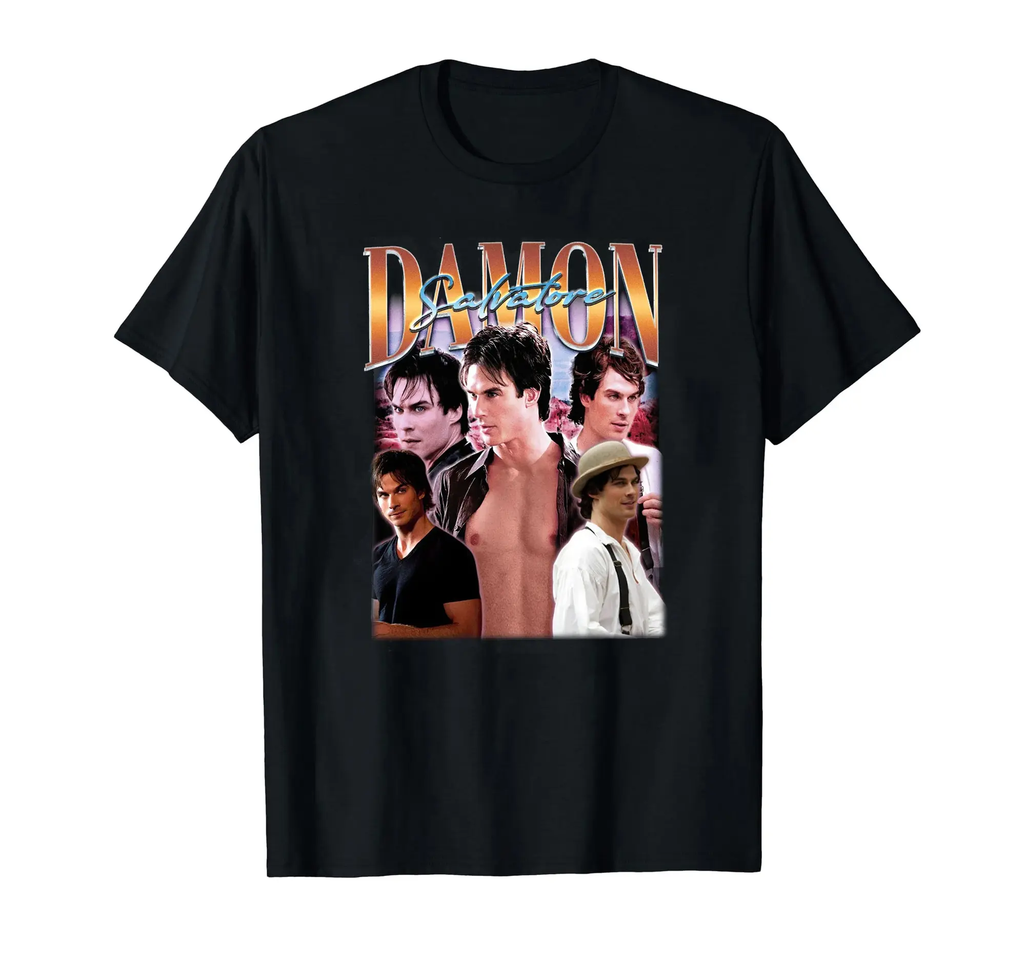 VintageTee Gildan Damon Salvatore Bootleg T-shirt, The Vampire Diaries Bootleg Tee, Damon Salvatore Vampire Retro Vintage T-shirt, Unique Gifts For Him, Her, Friends, Teen, Film Fans