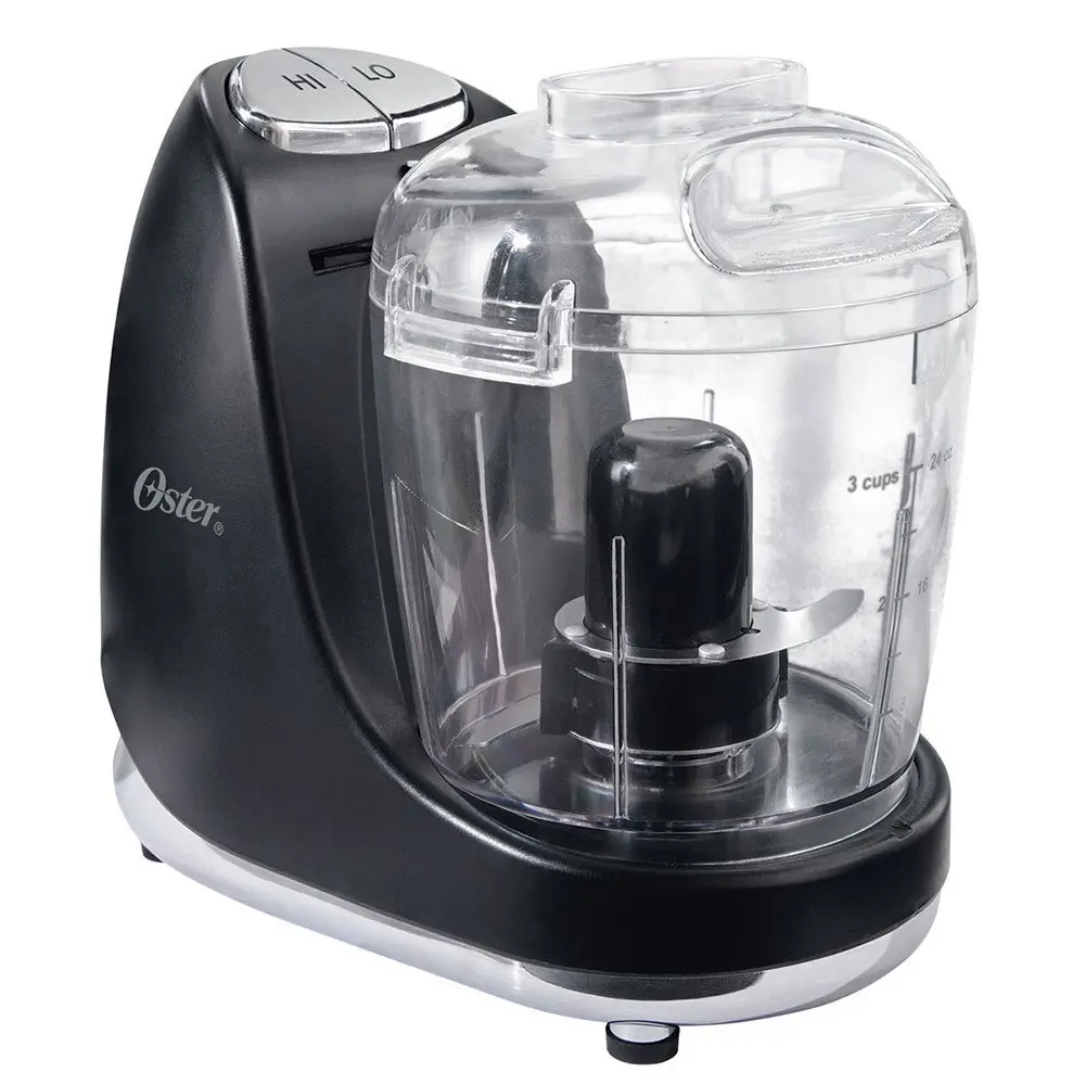 Oster FPSTMC3322 3-Cup Mini Chopper With Whish, Black
