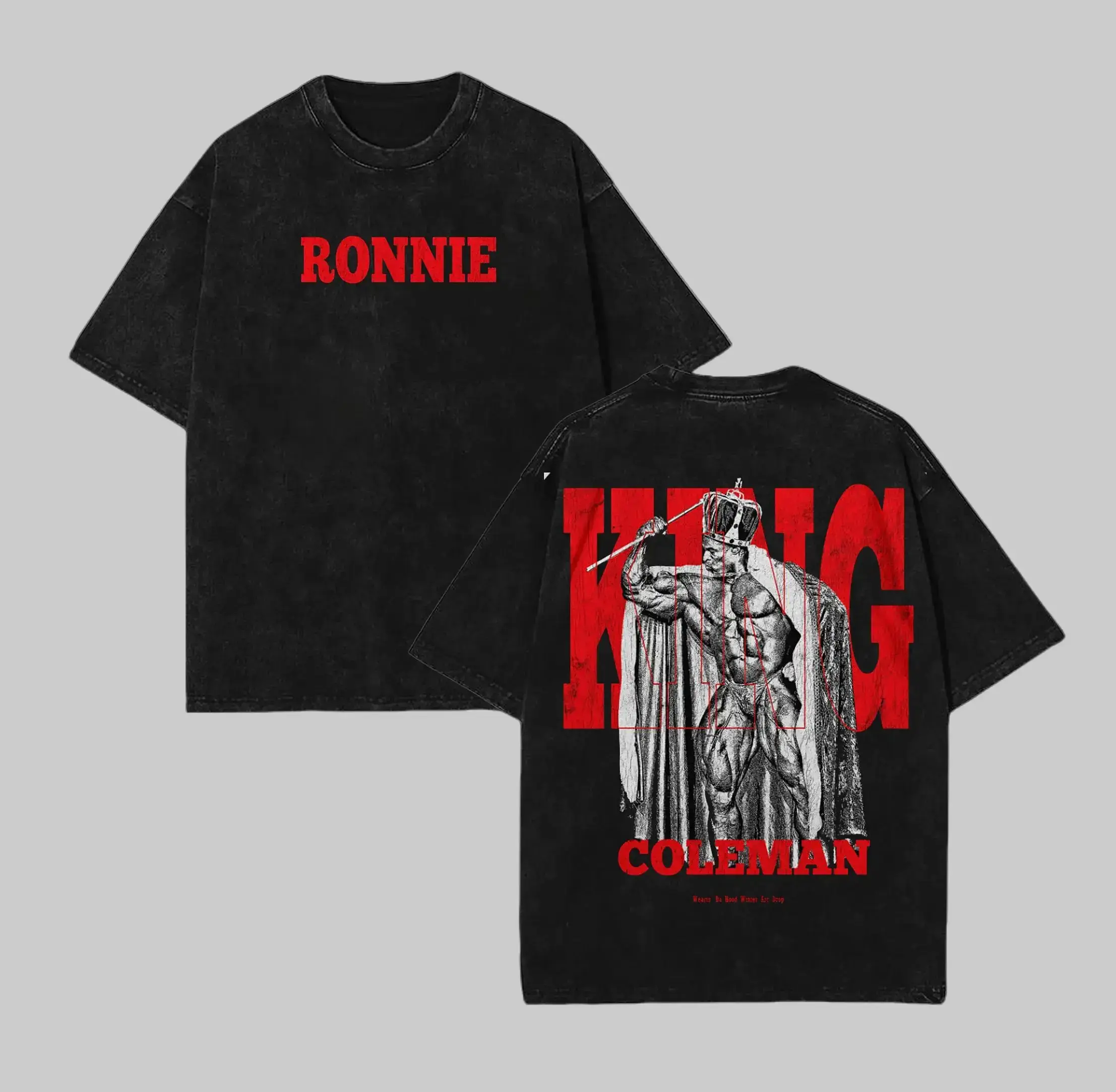 Vintage Y2K Ronnie Coleman Graphic Tee Oversized Men's Gym Streetwear Shirt Aesthetic Workout Muscle Tank Top Fitness Apparel