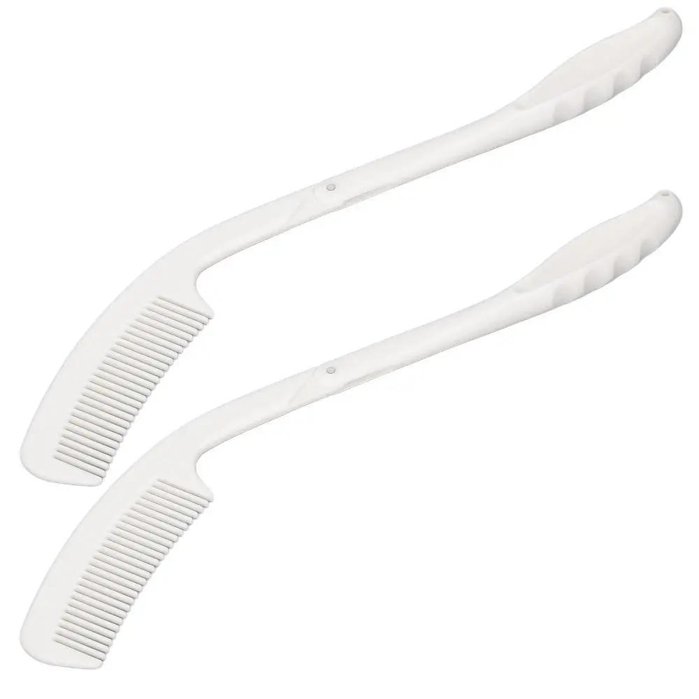 ABS Material Long Curved Handle Comb Extra Long Length Lightweight Foldable Long Handled Comb Easy Grip Foldable Design