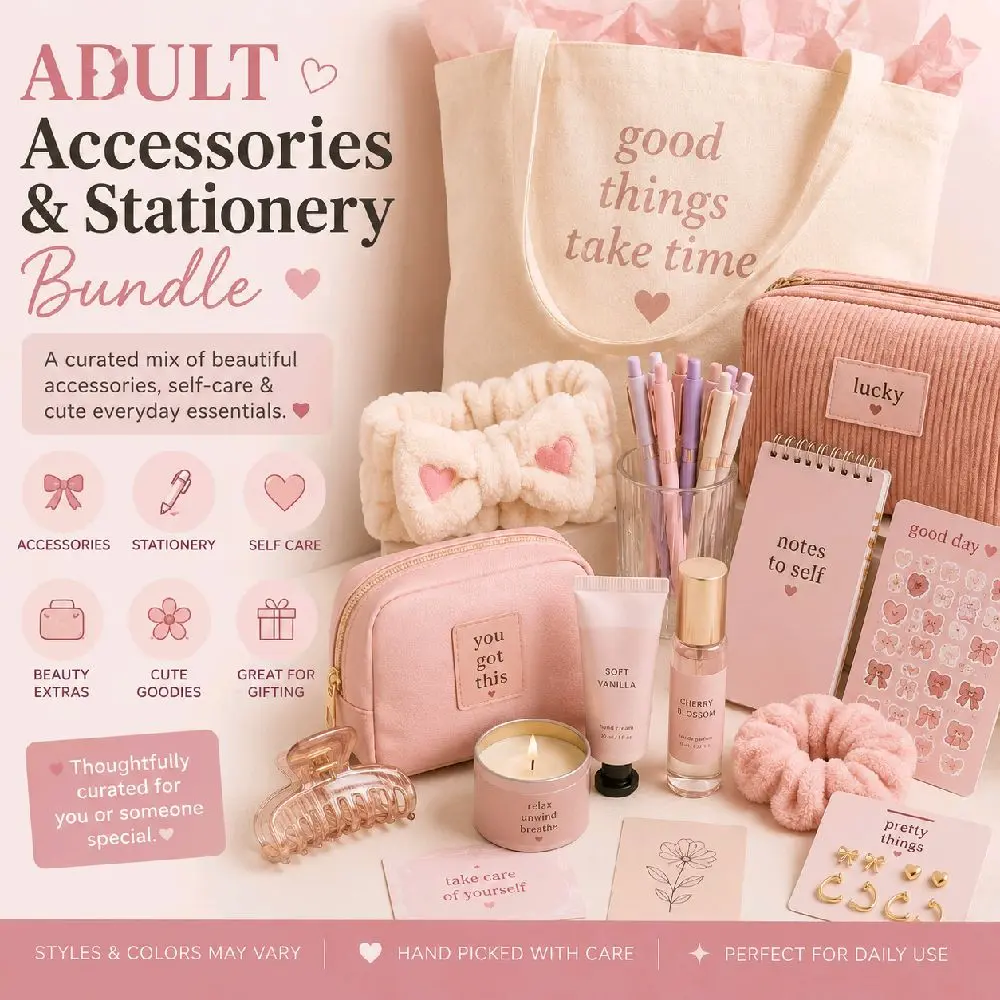 Adult Small Cute Self Care & Stationery Bundle