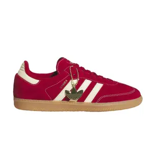 【FLY KICKS EXCLUSIVE】Adidas Samba Red Gold Suede Women's Fashion Footwear Trendy Everyday Sneaker Casual Shoe Girl