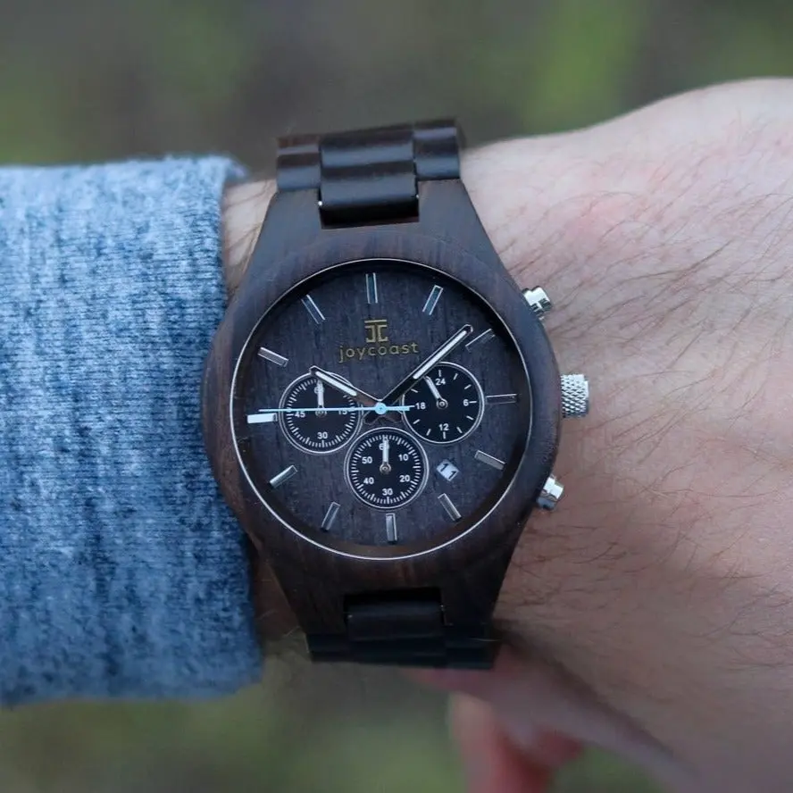 Blue Havana Sandalwood Chronograph Watch