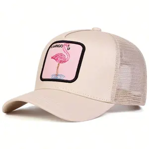 Men’s Flamingo Embroidery Hat – Casual & Trendy for Summer