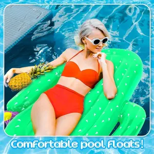 Summer Giant Inflatable Cactus PVC Swimming Float, Lounge Raft Toy for Pool Party, Beach Water Sports Fun, 1pc Floating Device