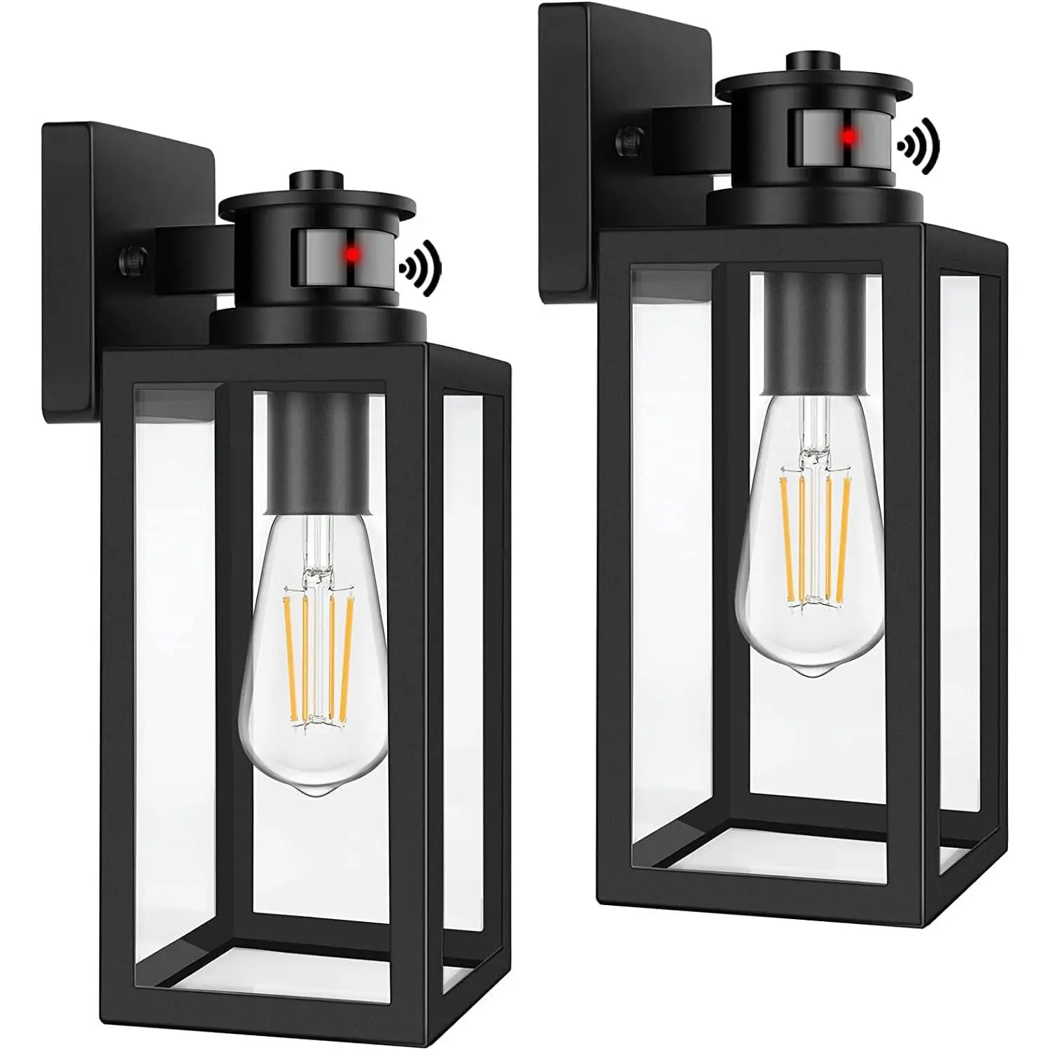 2-Pack Motion Sensor Outdoor Lights, Upgrade Dusk to Dawn Wall Mount Light Fixtures, Motion Sensor Wall Lights for Outside House Porch Garage,dorm essentials,home decor,home essentials,camping essentials