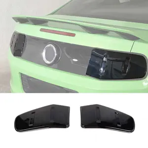 For 2010-2012 Ford Mustang Smoked Black Rear Tail Light Lamp Cover Guard Trim Bezels (2 pcs)
