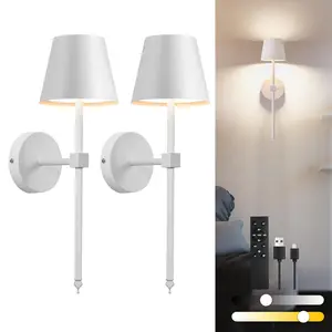 Rechargeable USB Decorative Wall Lamp Set, / LED Light with Remote Control, Indoor Lighting, Three Color Modes, Ideal for Bedroom & Hallway Indoor Decoration
